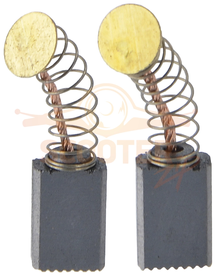 Щетка угольная 5x9x13 (пружина, пятак) (4шт) для дрели P.I.T. PBM10-C