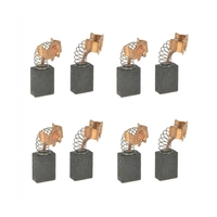 Щетка угольная 6x9x11 Makita CB-407 (пружина, пятак-уши, автоотключение) (8шт)