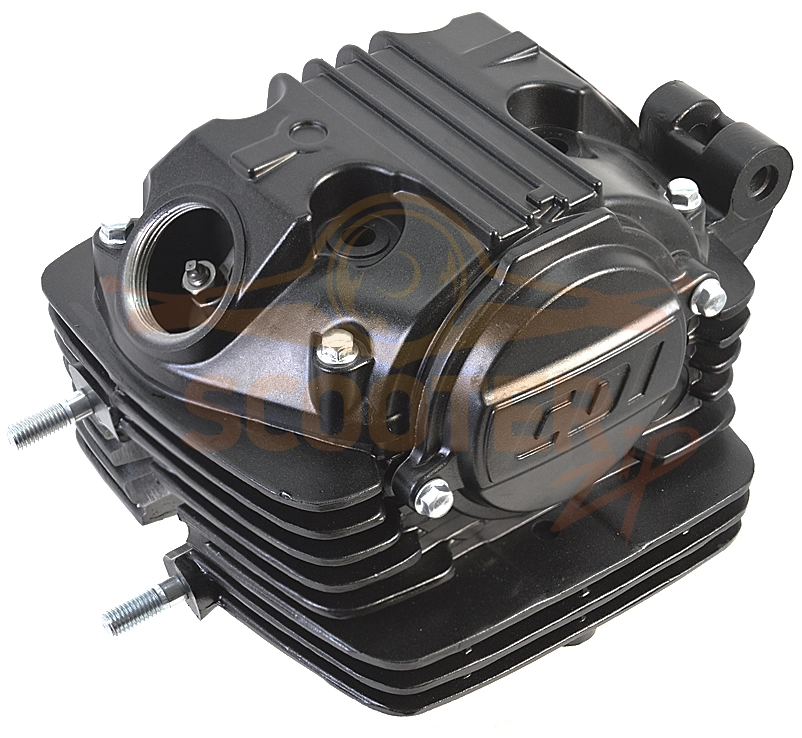 Головка цилиндра для мотоцикла с двигателем 4Т 165FMM, 166FMM (CBB250) D65,5 (d=27/31,5) в сборе (к-т с распередвалом + крышка головки, свеча) TTR250Rb MVH