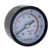 Манометр 14bar (D53 1/4″ папа резьба сзади) ЗУБР