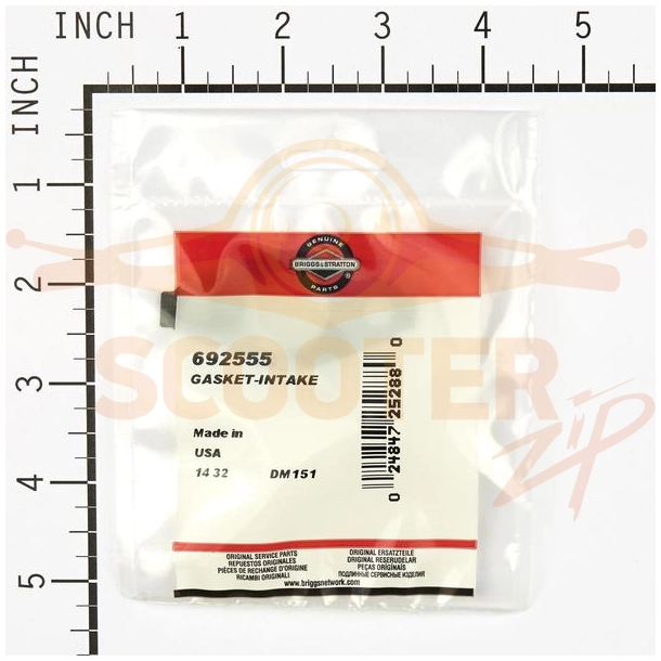 Прокладка впускная (после s/n 06012300) для двигателя Briggs & Stratton s/n 121602-0357-E1