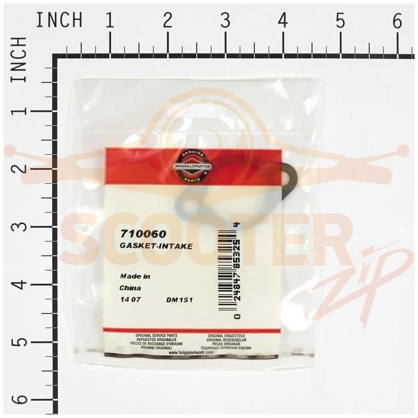 Прокладка впускная для двигателя Briggs & Stratton s/n 085462-0272-E2