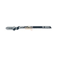 Пилка BOSCH для лобзика T 119 BO Basic for Wood, HCS 100шт