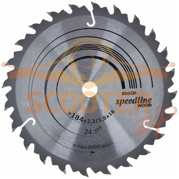 Пильный диск Speedline Wood 184x16x2.2/1.6x24T
