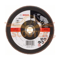 Круг шлифовальный лепестковый BOSCH X571, Best for Metal, (180мм, K80) угл.
