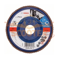 Круг шлифовальный лепестковый BOSCH X571, Best for Metal, (115мм, K60) прям. пластик