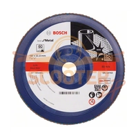 Круг шлифовальный лепестковый BOSCH X571, Best for Metal, (180мм, K60) прям. пластик