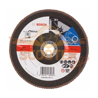 Круг шлифовальный лепестковый BOSCH X571, Best for Metal, (180мм, K60) угл.