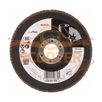 Круг шлифовальный лепестковый BOSCH X581, Best for Inox, (125мм, K60) угл.