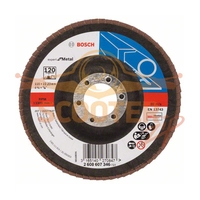 Круг шлифовальный лепестковый BOSCH X551, Expert for Metal, (115мм, K120) угл.
