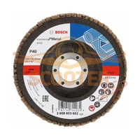 Круг шлифовальный лепестковый BOSCH X431, Standard for Metal, (115мм, K40) угл.