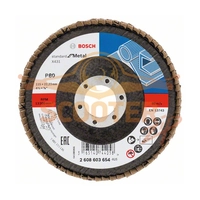 Круг шлифовальный лепестковый BOSCH X431, Standard for Metal, (115мм, K80) угл.