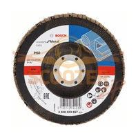 Круг шлифовальный лепестковый BOSCH X431, Standard for Metal, (125мм, K60) угл.