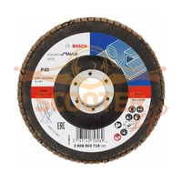 Круг шлифовальный лепестковый BOSCH X431, Standard for Metal, (125мм, K40) прям.