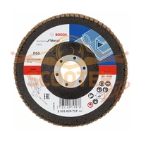 Круг шлифовальный лепестковый BOSCH X431, Standard for Metal, (125мм, K60) прям.