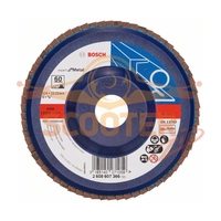 Шлифовальный круг лепестковый BOSCH X551 Expert for Metal 125 мм K60 прям. пластик