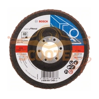 Шлифовальный круг лепестковый BOSCH X551 Expert for Metal 115 мм K40 прям.