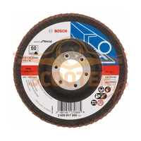 Шлифовальный круг лепестковый BOSCH X551 Expert for Metal 115 мм K60 прям.