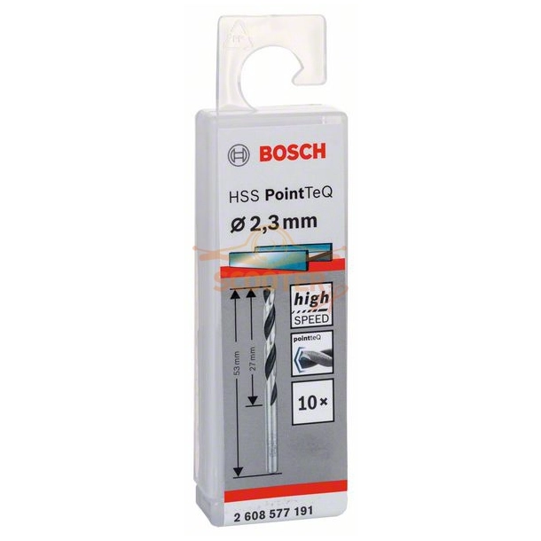 Сверло по металлу BOSCH HSS PointTeQ 2,3x27 10шт.