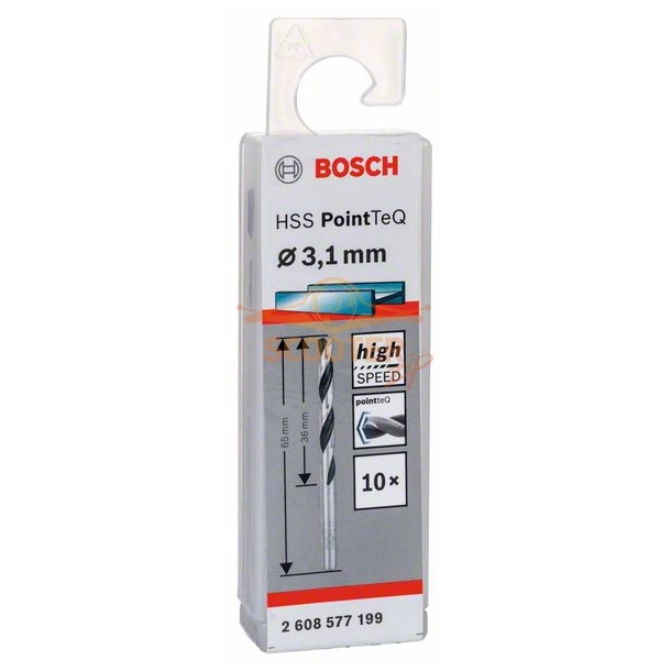 Сверло по металлу BOSCH HSS PointTeQ 3,1x36 10шт.