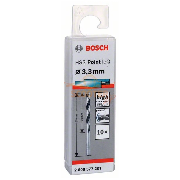 Сверло по металлу BOSCH HSS PointTeQ 3,3x36 10шт.