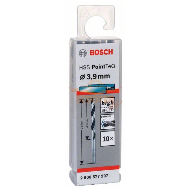 Сверло по металлу BOSCH HSS PointTeQ 3,9x43 10шт.