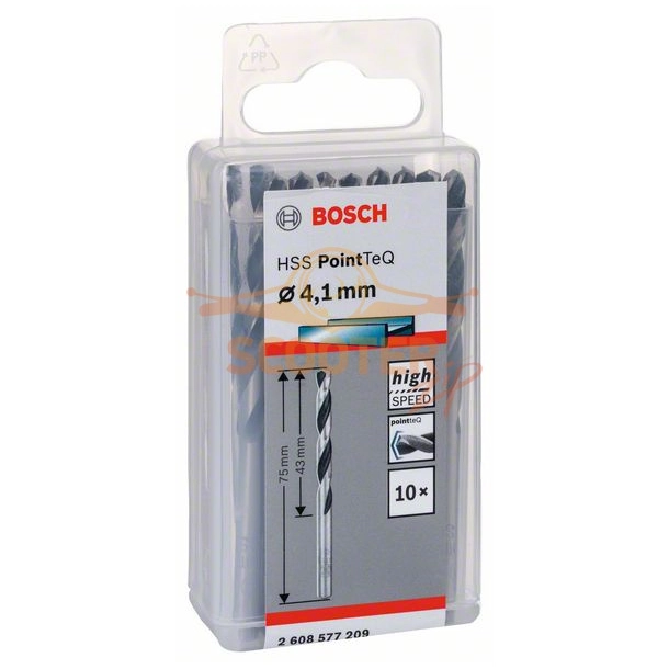 Сверло по металлу BOSCH HSS PointTeQ 4,1x43 10шт.