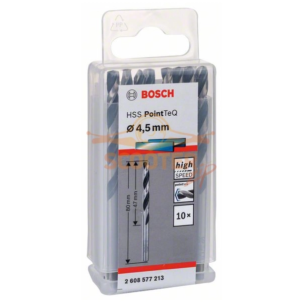 Сверло по металлу BOSCH HSS PointTeQ 4,5x47 10шт.