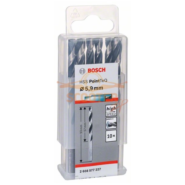 Сверло по металлу BOSCH HSS PointTeQ 5,9x57 10шт.