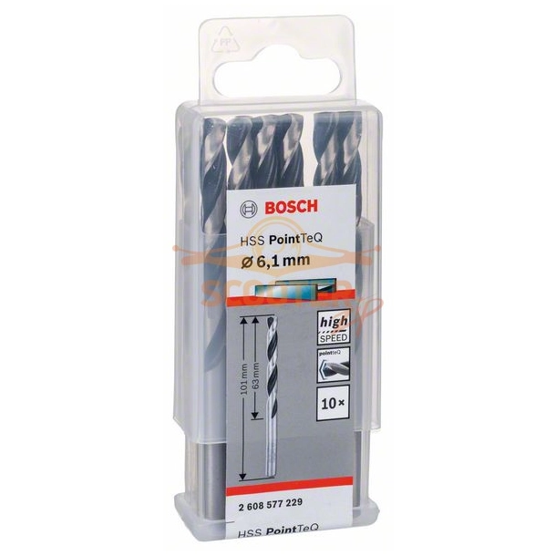 Сверло по металлу BOSCH HSS PointTeQ 6,1x63 10шт.