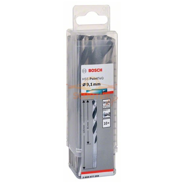 Сверло по металлу BOSCH HSS PointTeQ 9,1x81 10шт.