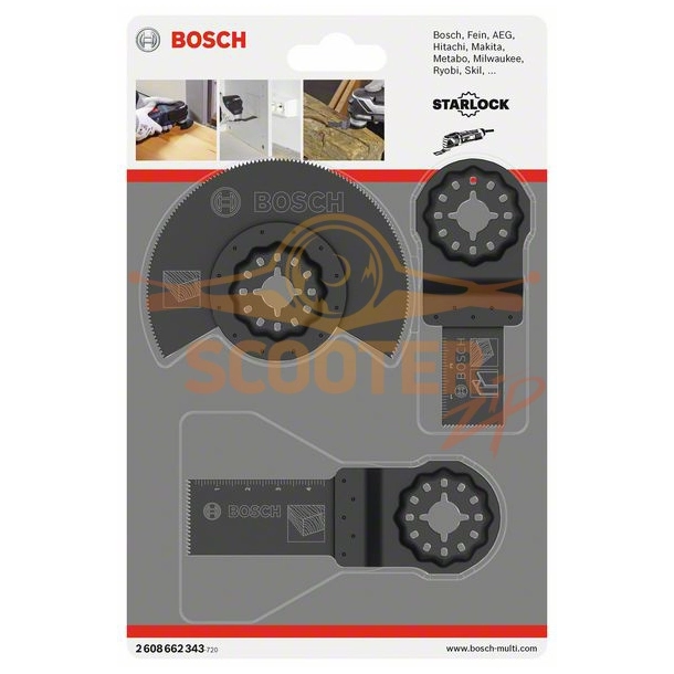 Набор полотен BOSCH из 3шт по дереву