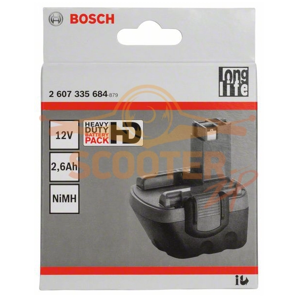 Аккумулятор BOSCH 12 Вольт 2.6 Ач Ni-Mh
