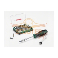 Набор BOSCH из 27 бит с ключом-трещоткой и ручной отверткой