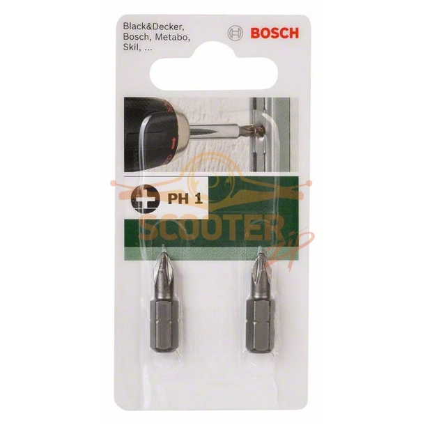 Бита BOSCH PH1 XH 25мм 2шт
