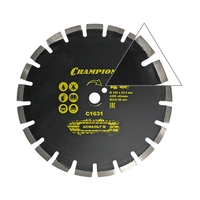 Диск алмазный CHAMPION асфальт M 350/25,4/12 (асф. по бетону,свежий бетон,мягкие блоки)