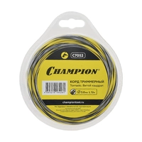 Леска для триммера 3,0мм* 12м Tornado (витой квадрат) CHAMPION