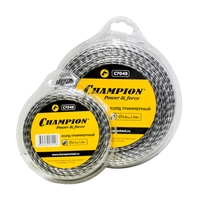 Леска для триммера 2,7мм* 60м Tri-twist (витой треугольник) + нож CHAMPION