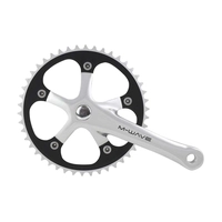 Система пер. 1скор. SingleSpeed облегч алюм. 1/2х1/8 смен. зв. 46зуб. 165мм сер.-черн. M-WAVE