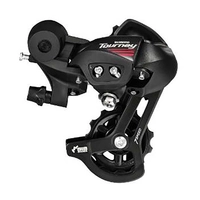 Переключатель задний, 2/3х7 скоростей, резьба, средний черный SHIMANO TOURNEY ERDA070D ROAD