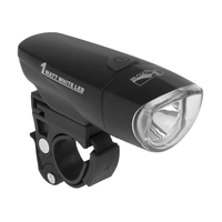 Фара 1 диод повышенной яркости 1W, 3 режима, черная, с батарейками APOLLON 1.3 1 WATT M-WAVE