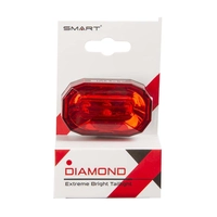 Фонарь задний, 3 диода SMD, 3 режима, красный, с батарейками SMART