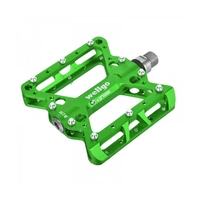 Педали алюм. BMX/Downhill B150 широк. ось Cr-Mo герм. промподш. смен. шипы380г зелен.WELLGO