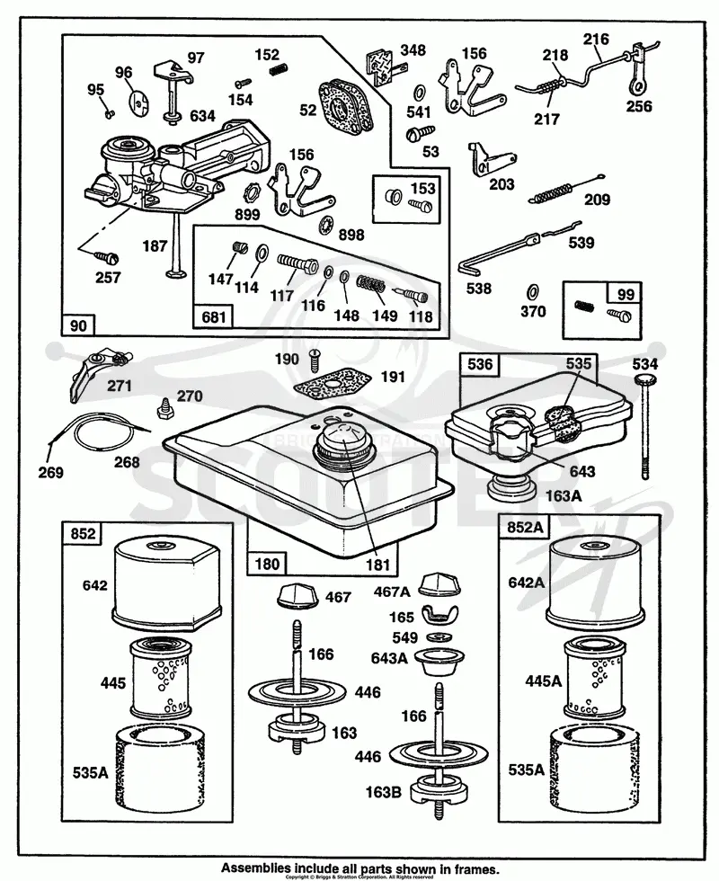 Carburetor,FuelTank,A/C Grps