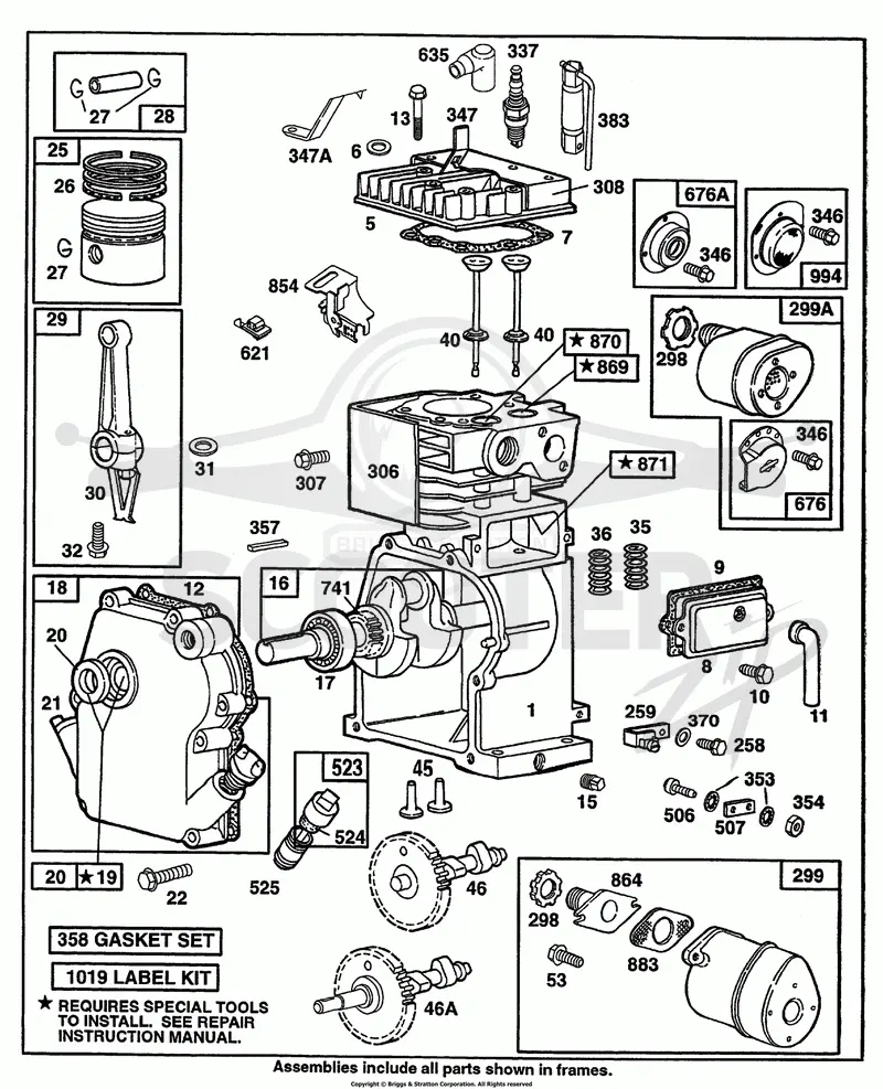 Cylinder,Crankcase,Mufflers