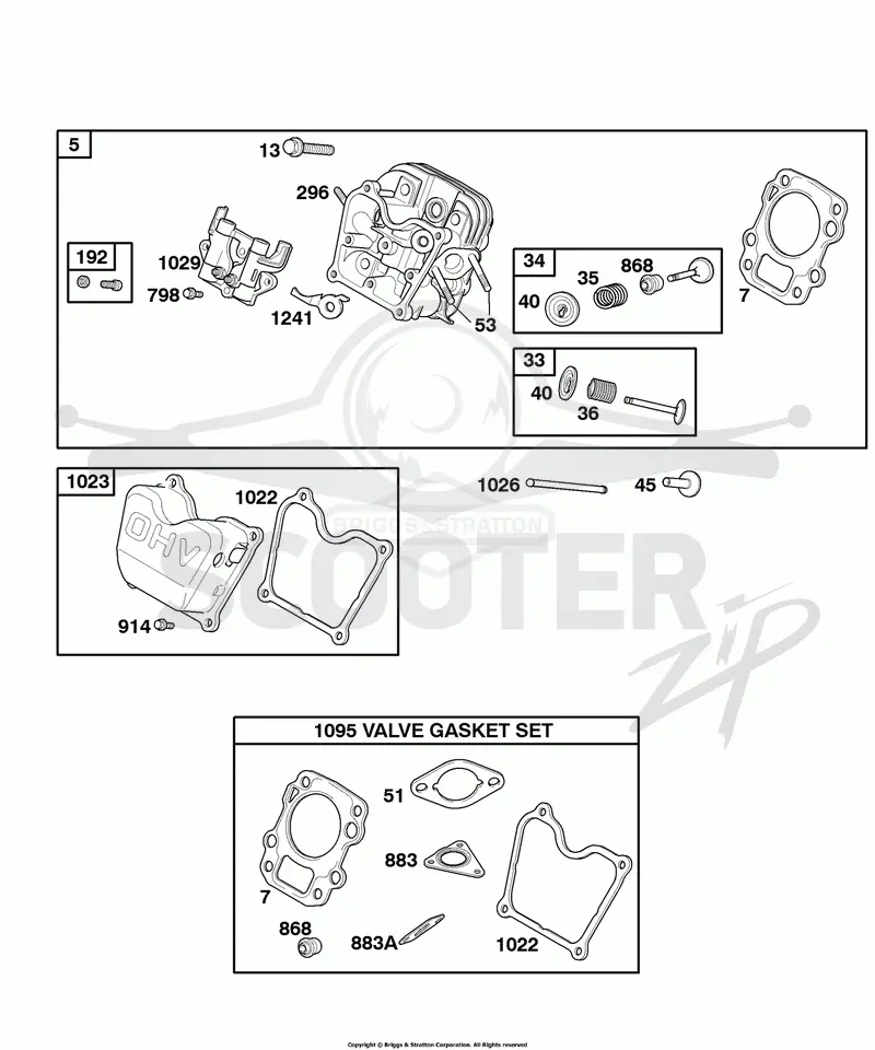 Cylinder Head, Gasket Set - Valve, Valves