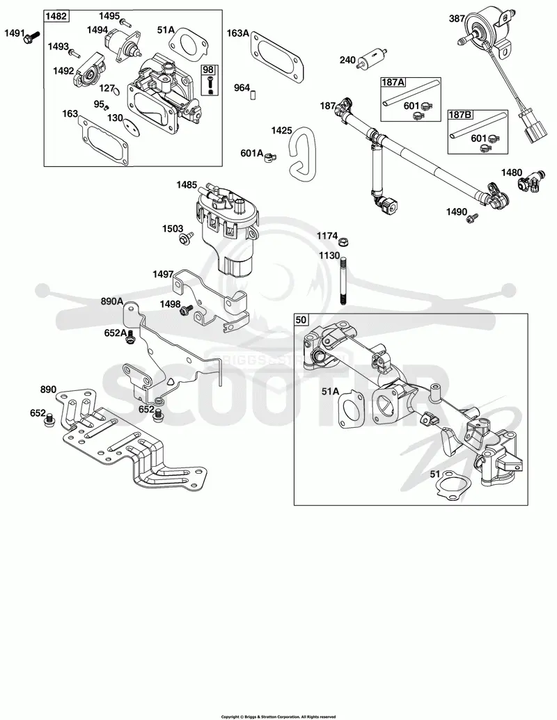 Throttle Body and Fuel Supply Group