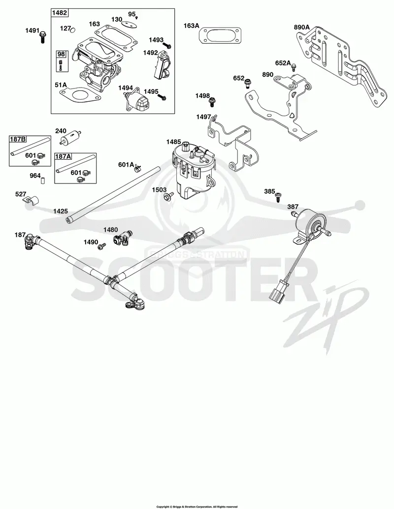 Throttle Body and Fuel Supply Group