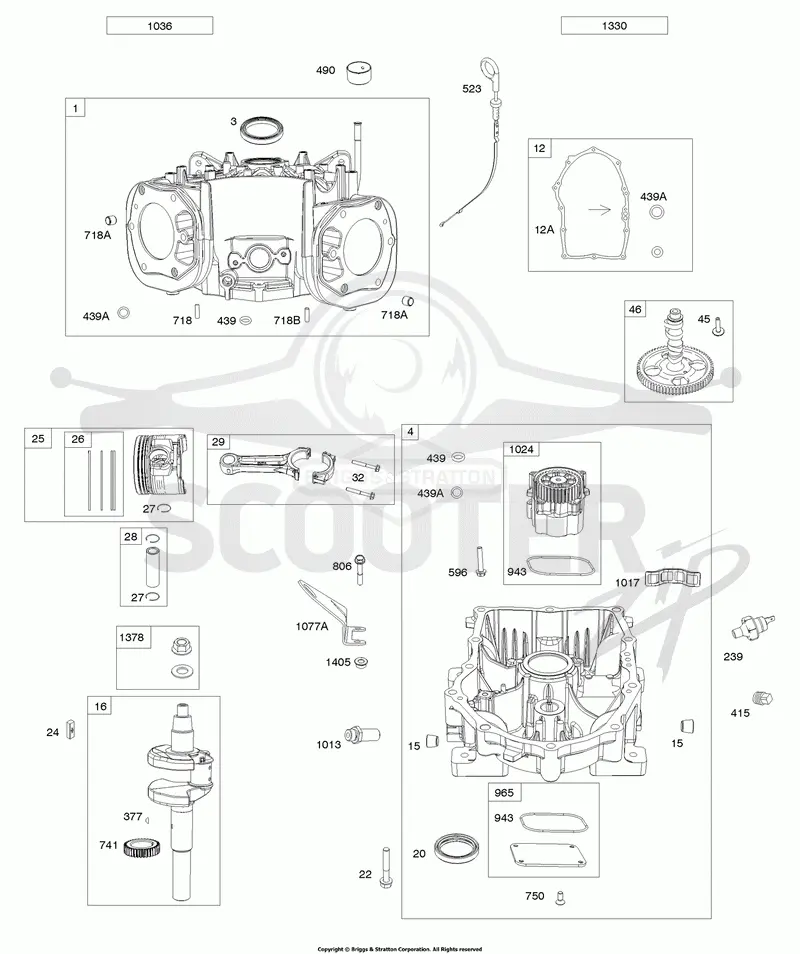 Cylinder, Engine Sump, Piston/Rings/Rod, Camshaft