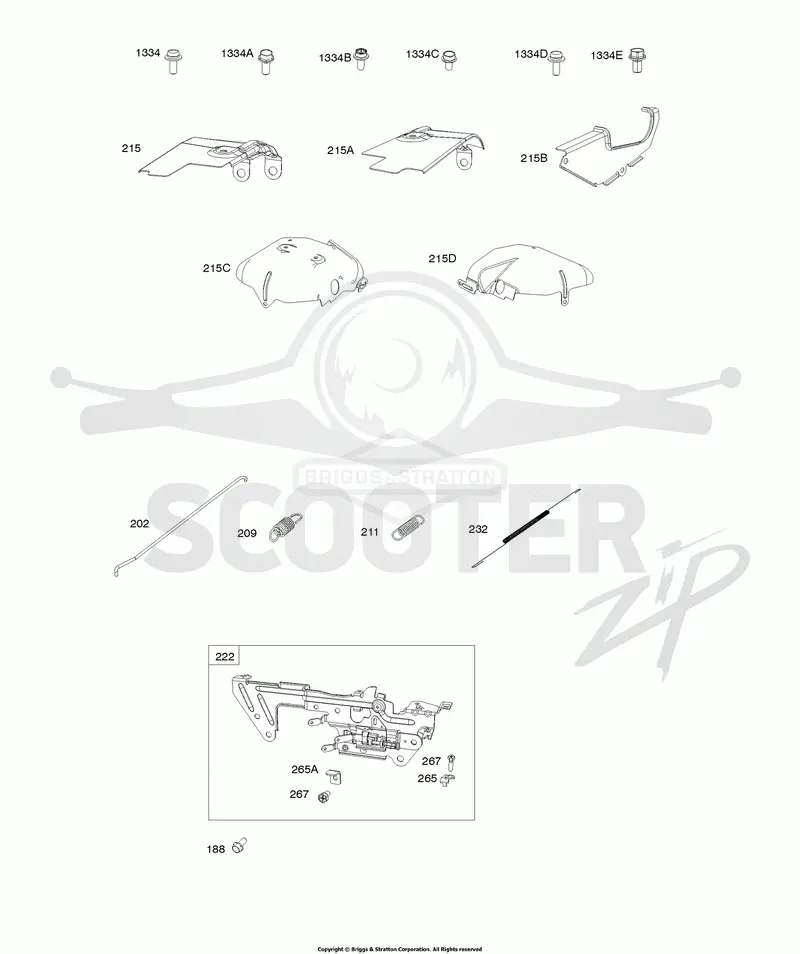 Air Guides, Springs, Control Bracket